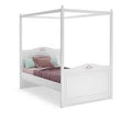 RUSTIC WHITE BED CANOPY POLE (90x200cm