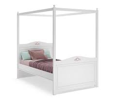 RUSTIC WHITE BED CANOPY POLE (90x200cm