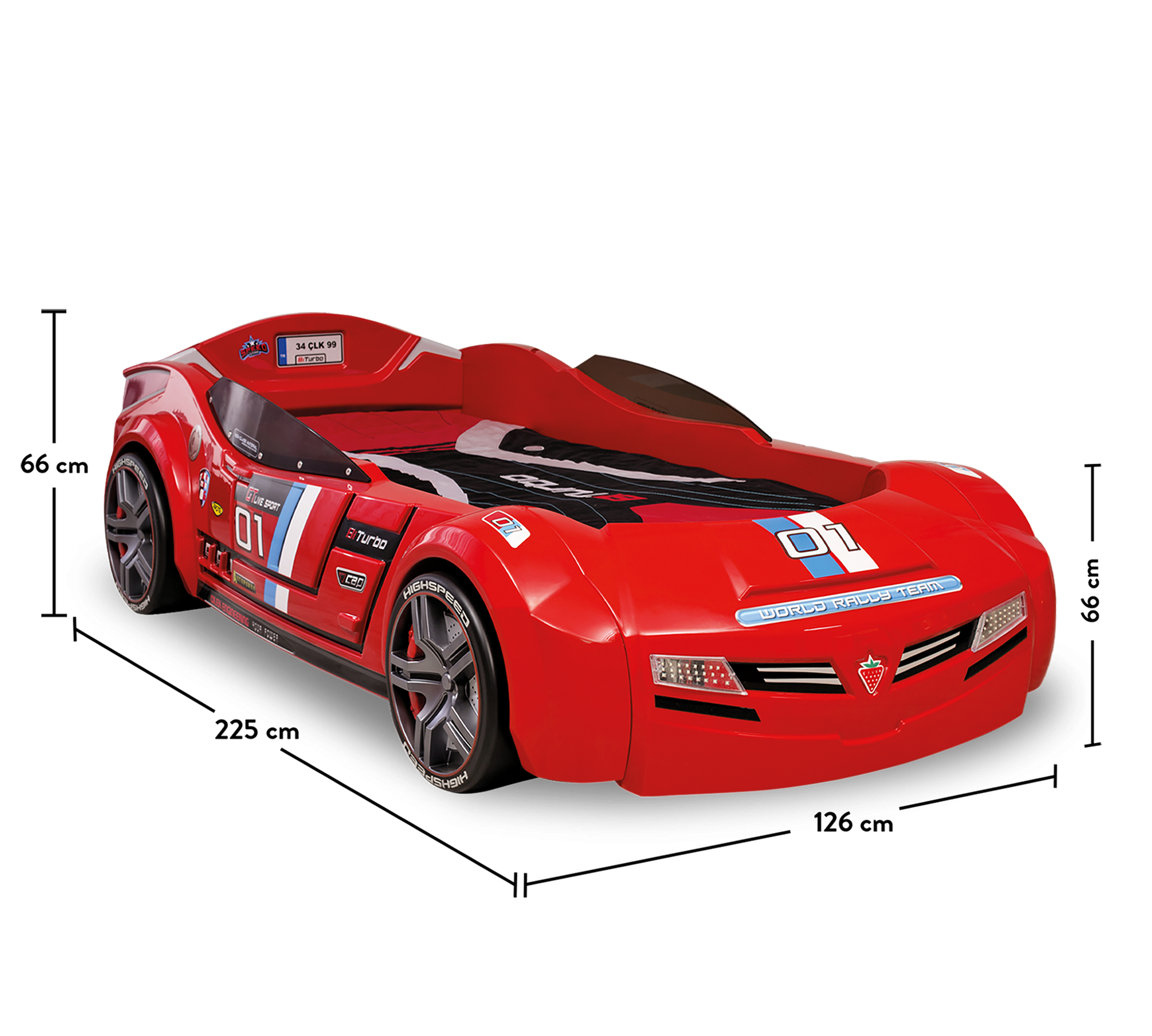 Biturbo Car Bed (Red)
