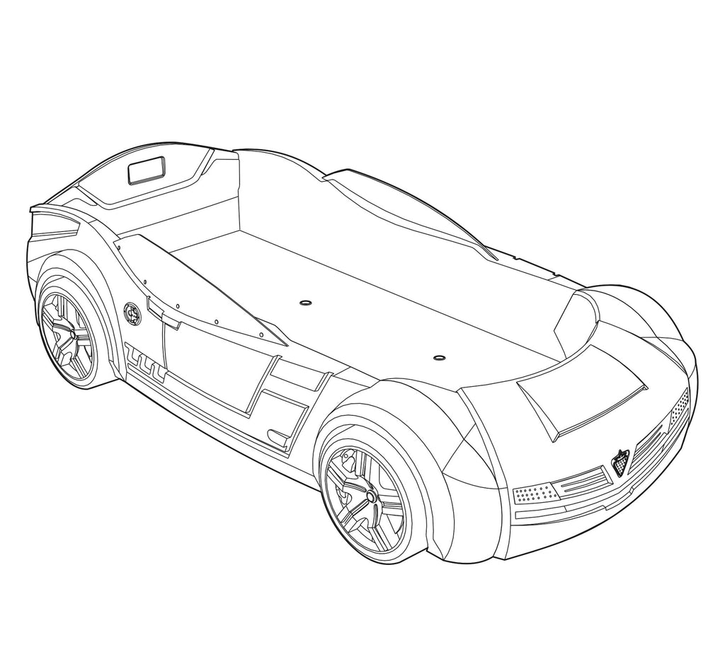 Biturbo Car Bed (white)