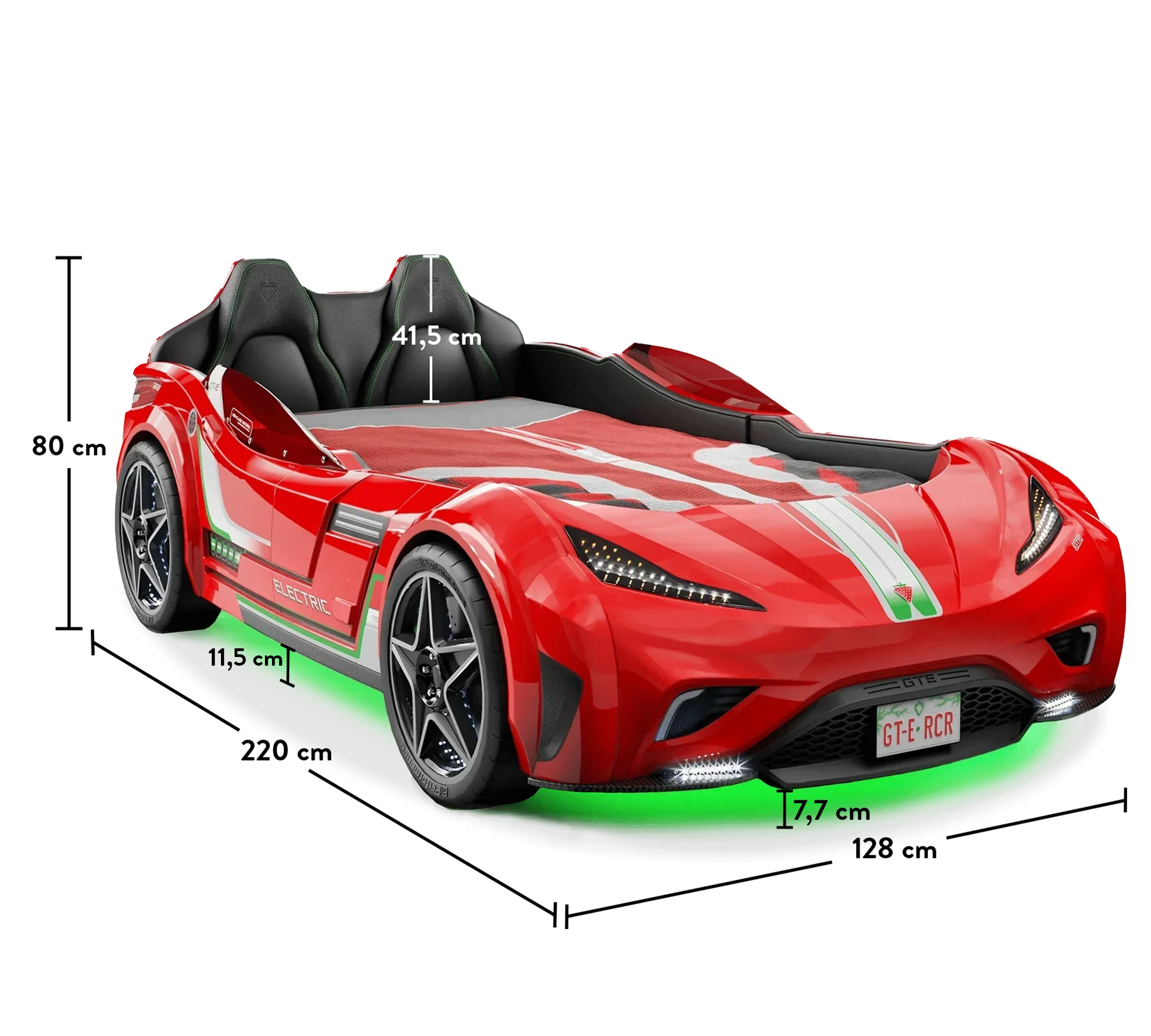 GTS Car Bed Red (99x191 cm)