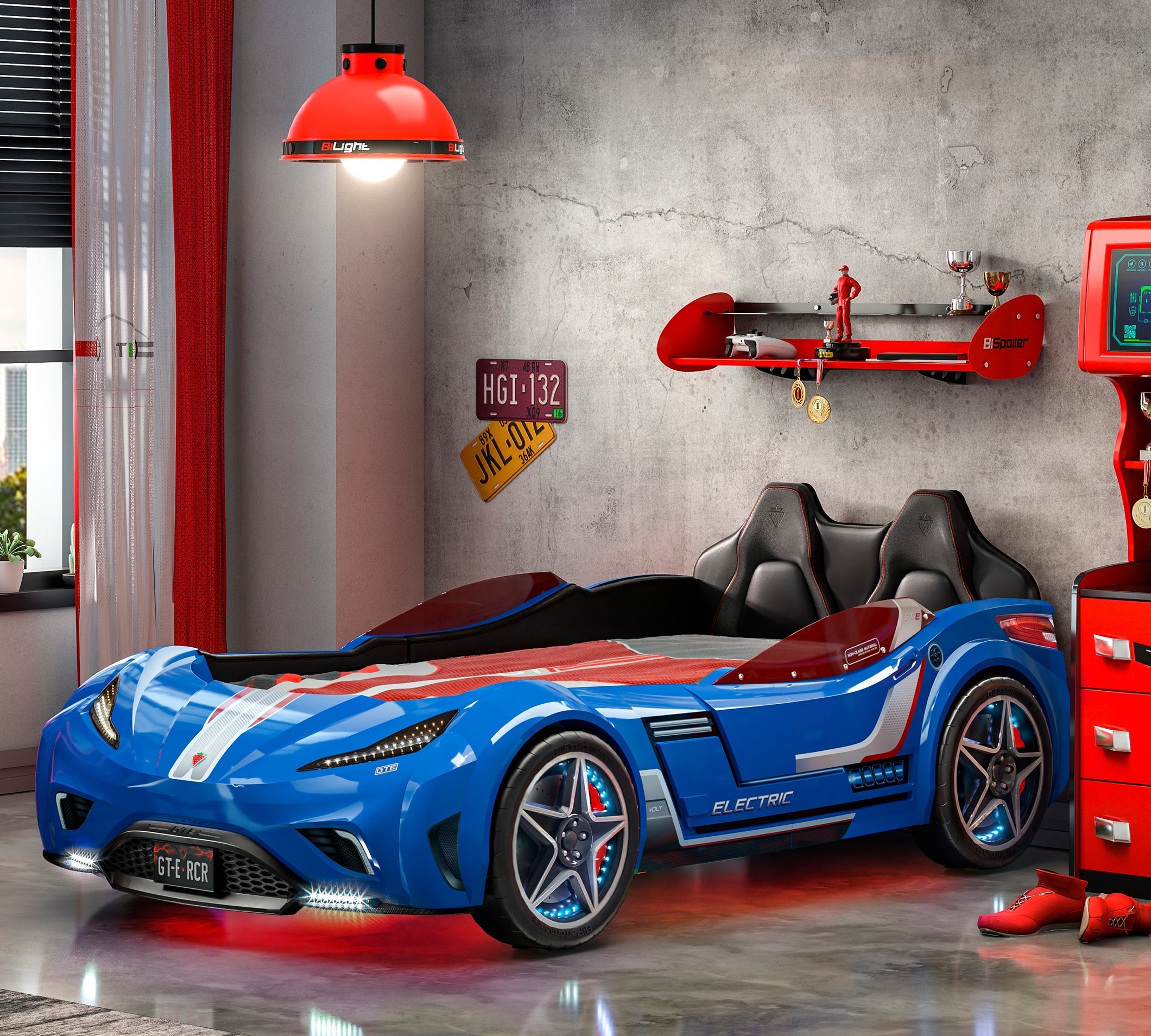 GTS Car Beds (Blu) (99x191 cm)