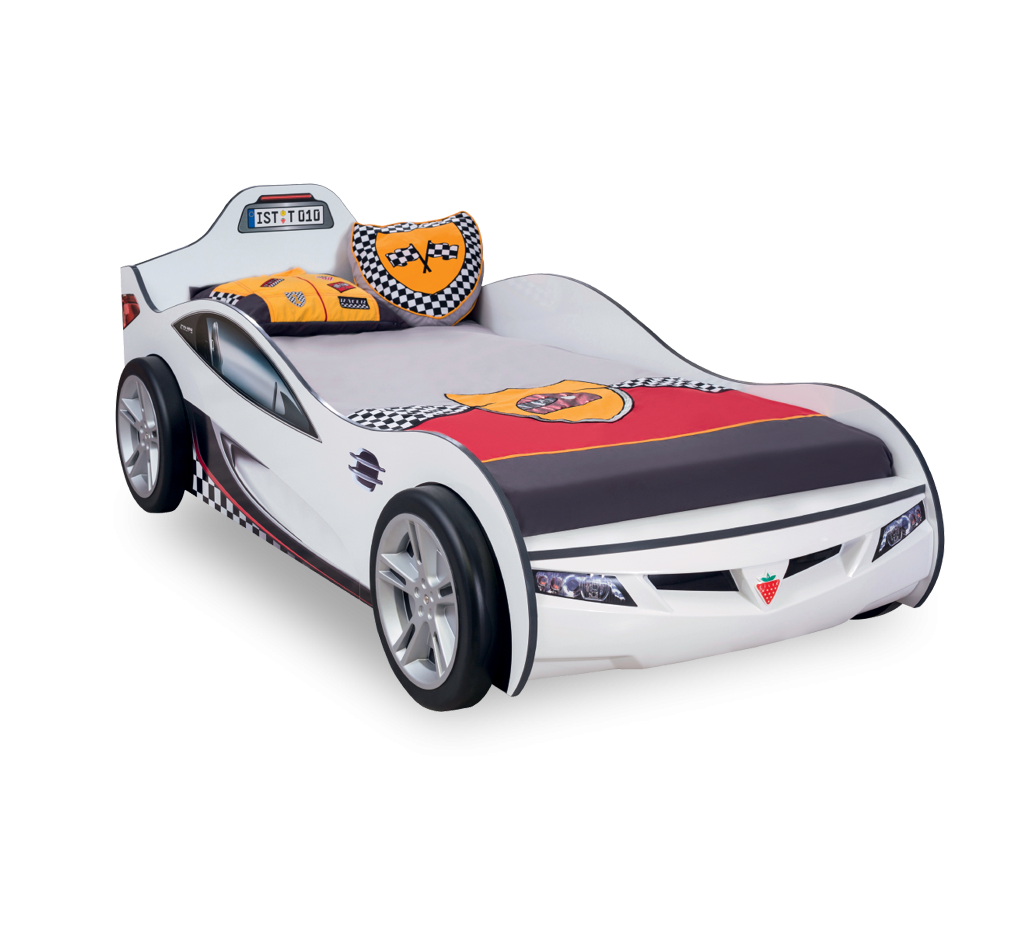 Coupe Car Bed (White) (90x190 cm)