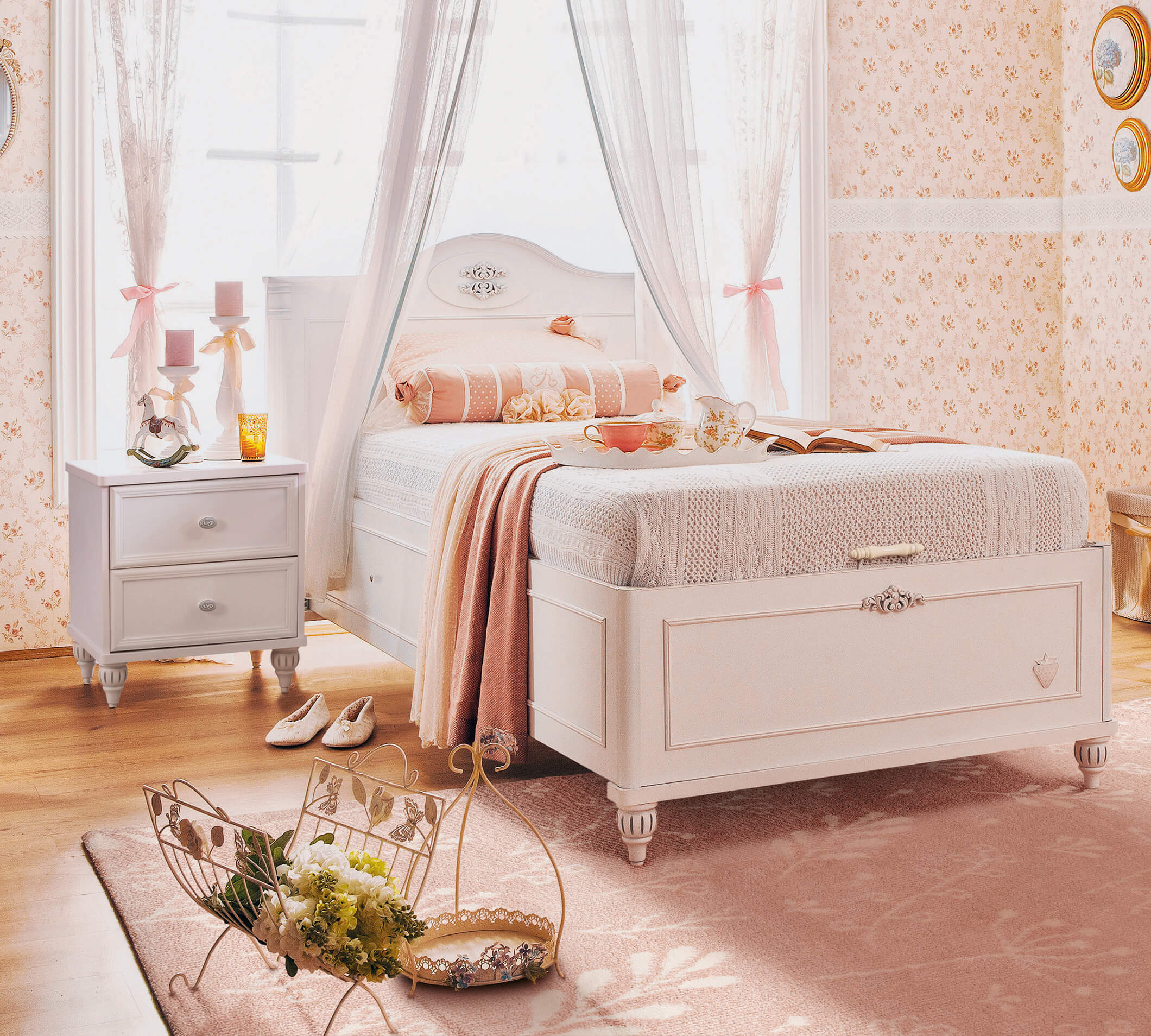 Romantic Shtrat me Depo (100x200 cm)