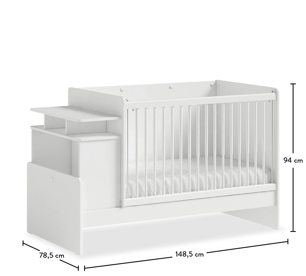 BABY COTTON Shtrat Fëmijësh që rritet + Tavolinë pune (70x115-70x145 cm)