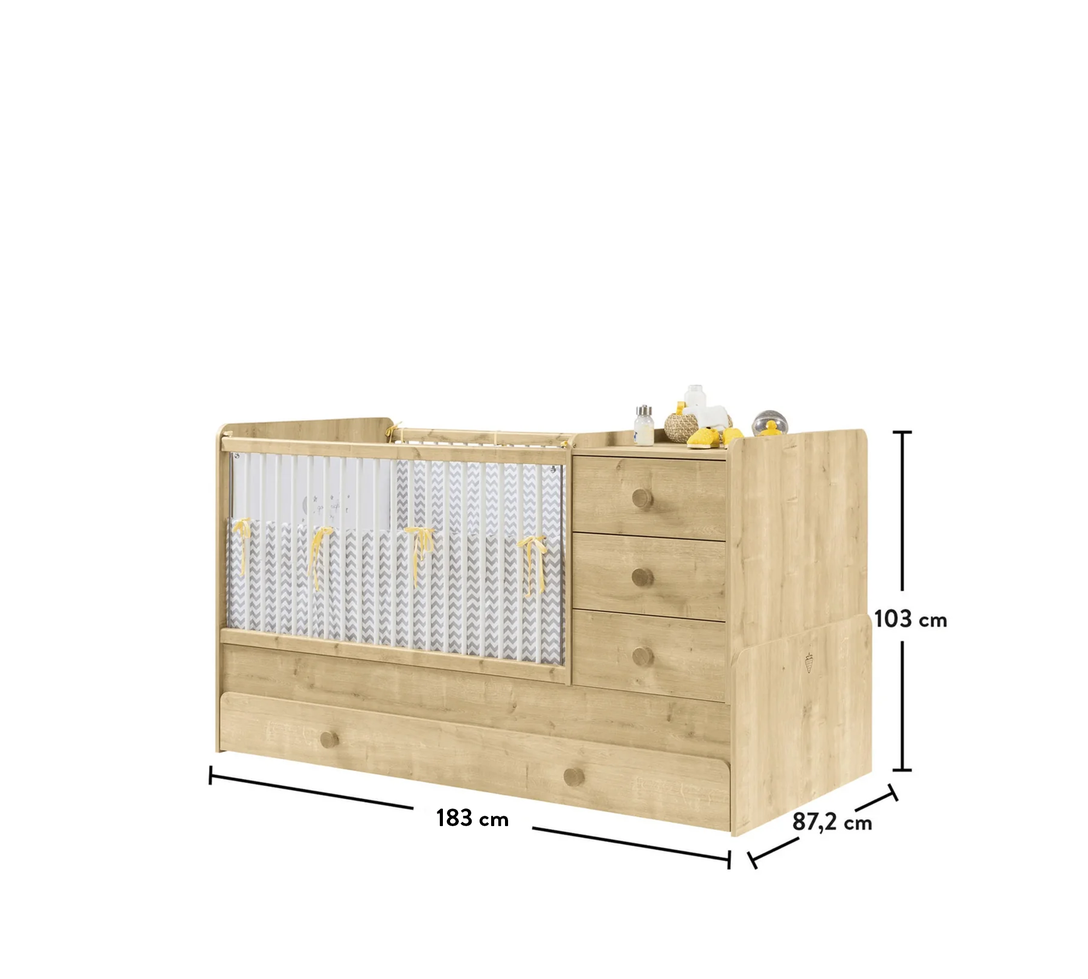 Baby Mocha Shtrat i bebave që më nënshtrohet për prindin (80x180 cm)