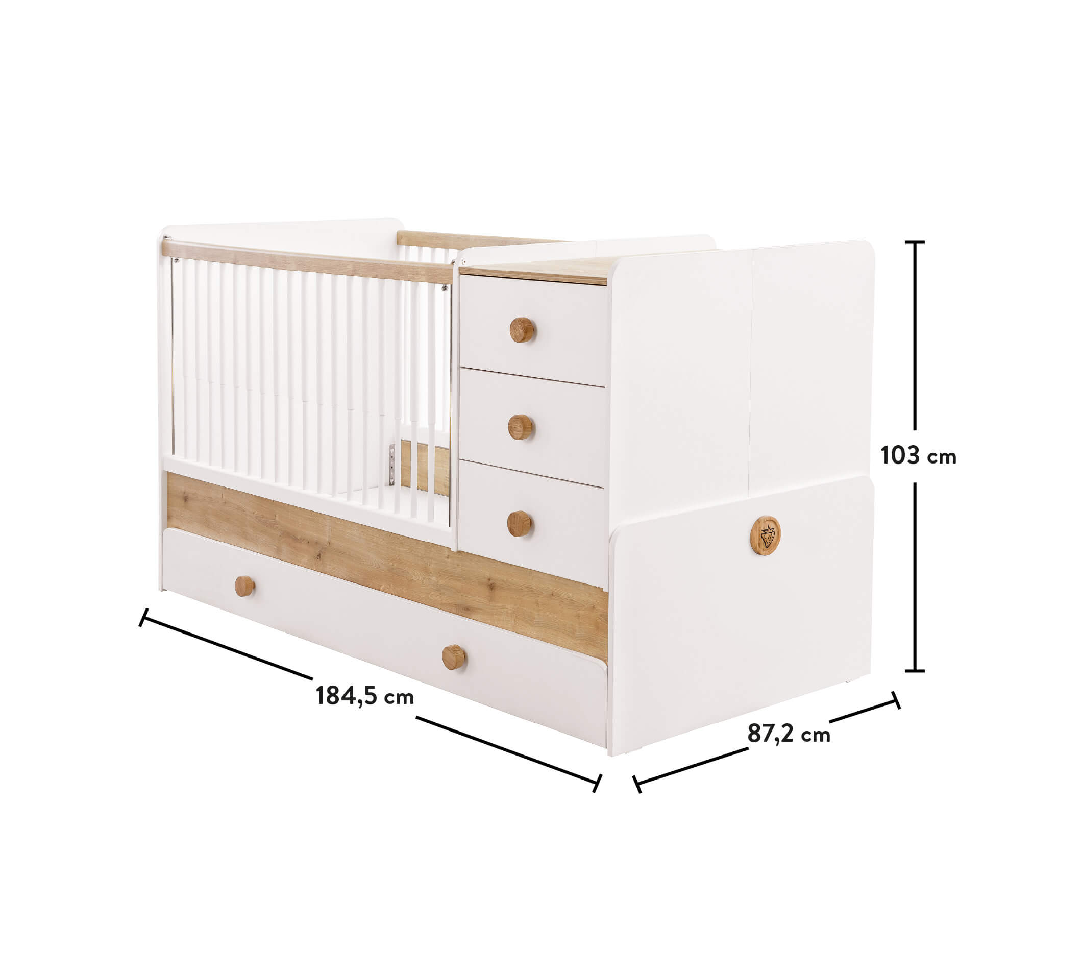 Natura Baby Sl Shtrat Fëmijësh Që Rritet (+Shtrat I prindërve) (80x180 cm)