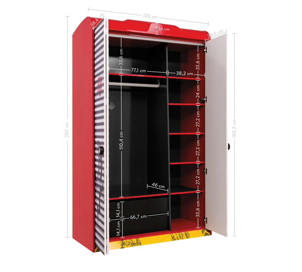 CHAMPION RACER Wardrobe with  3 door