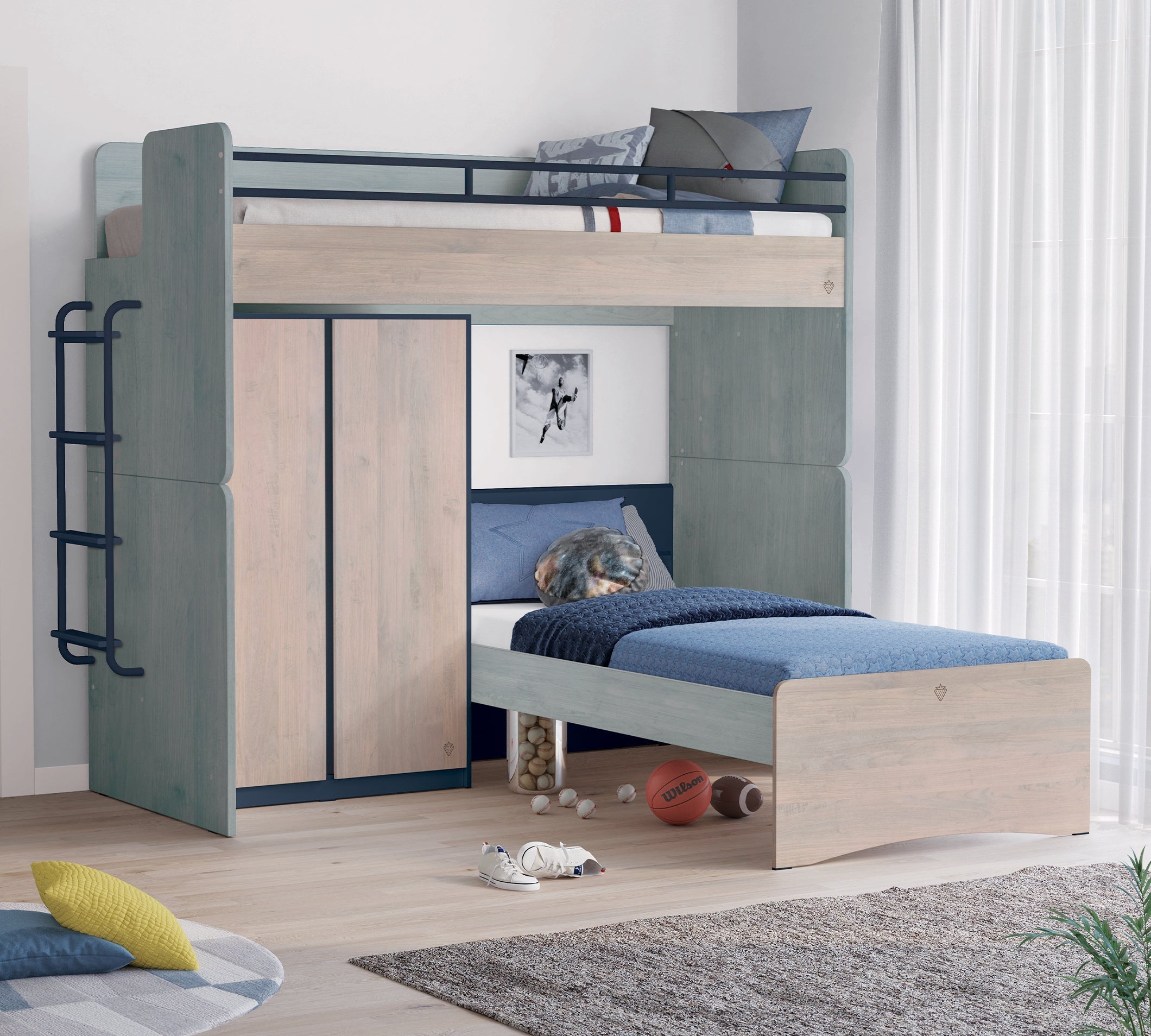 Trio Studio shtrat i sipërm (90x200 cm)
