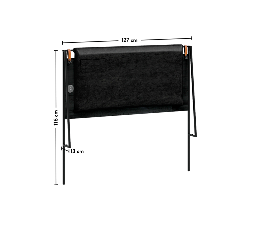 Dark Metal Line Kokë shtrati (120 cm)