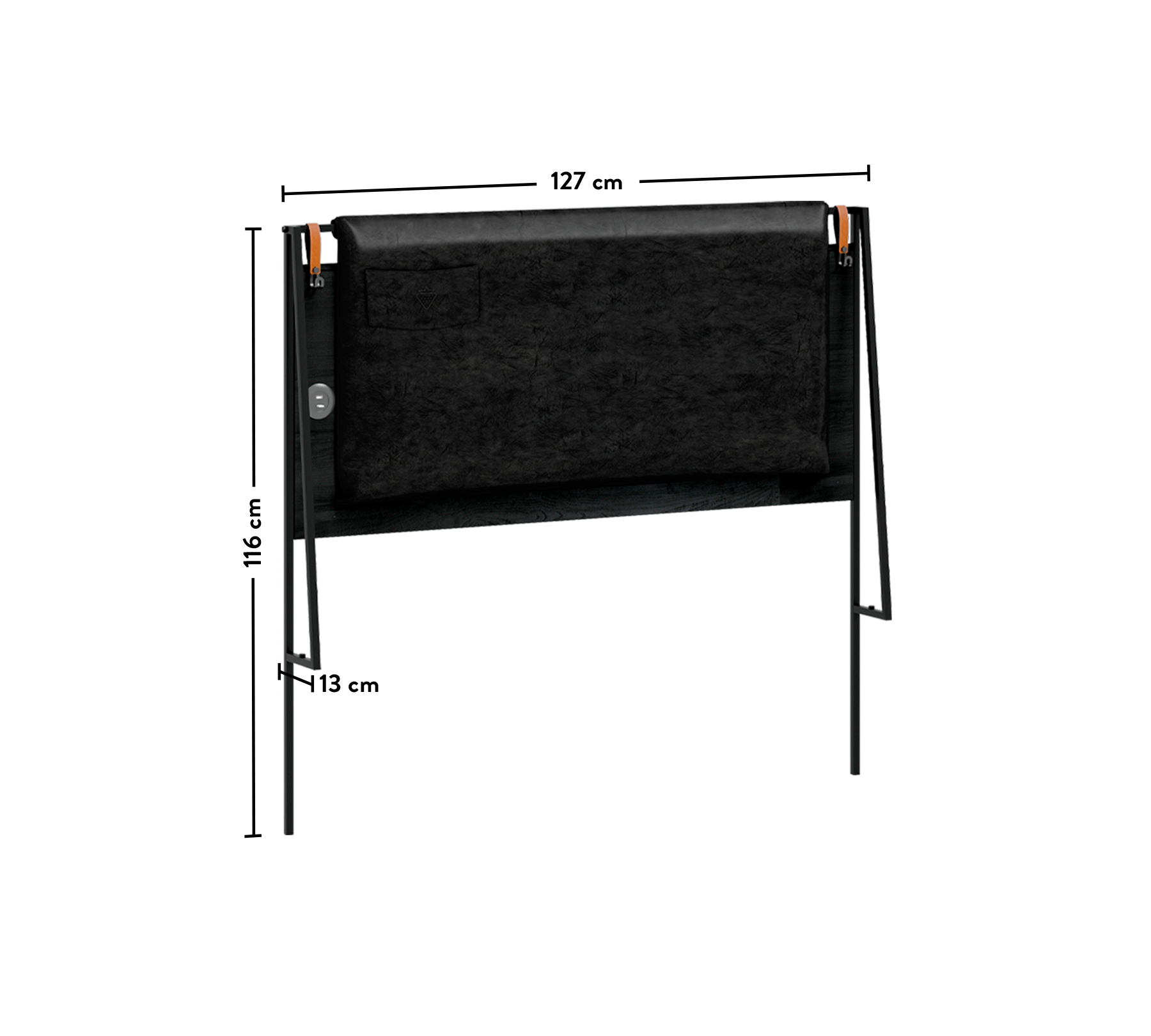 Dark Metal Line Kokë shtrati (120 cm)