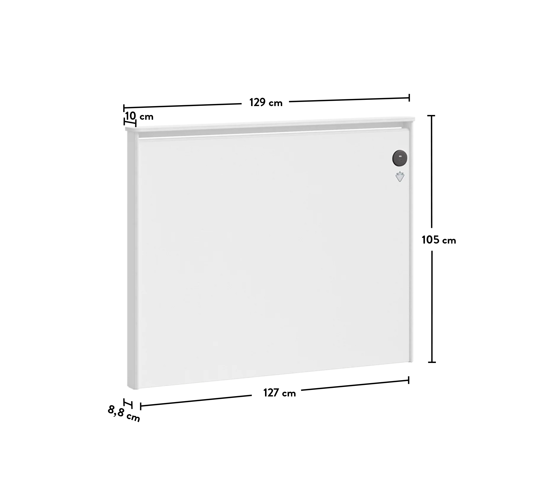 White Kokë shtrati i rrafshët (120 cm)