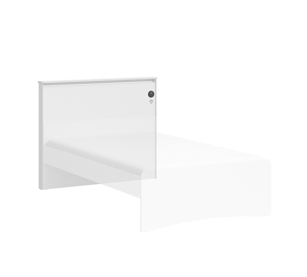 White Kokë shtrati i rrafshët (120 cm)