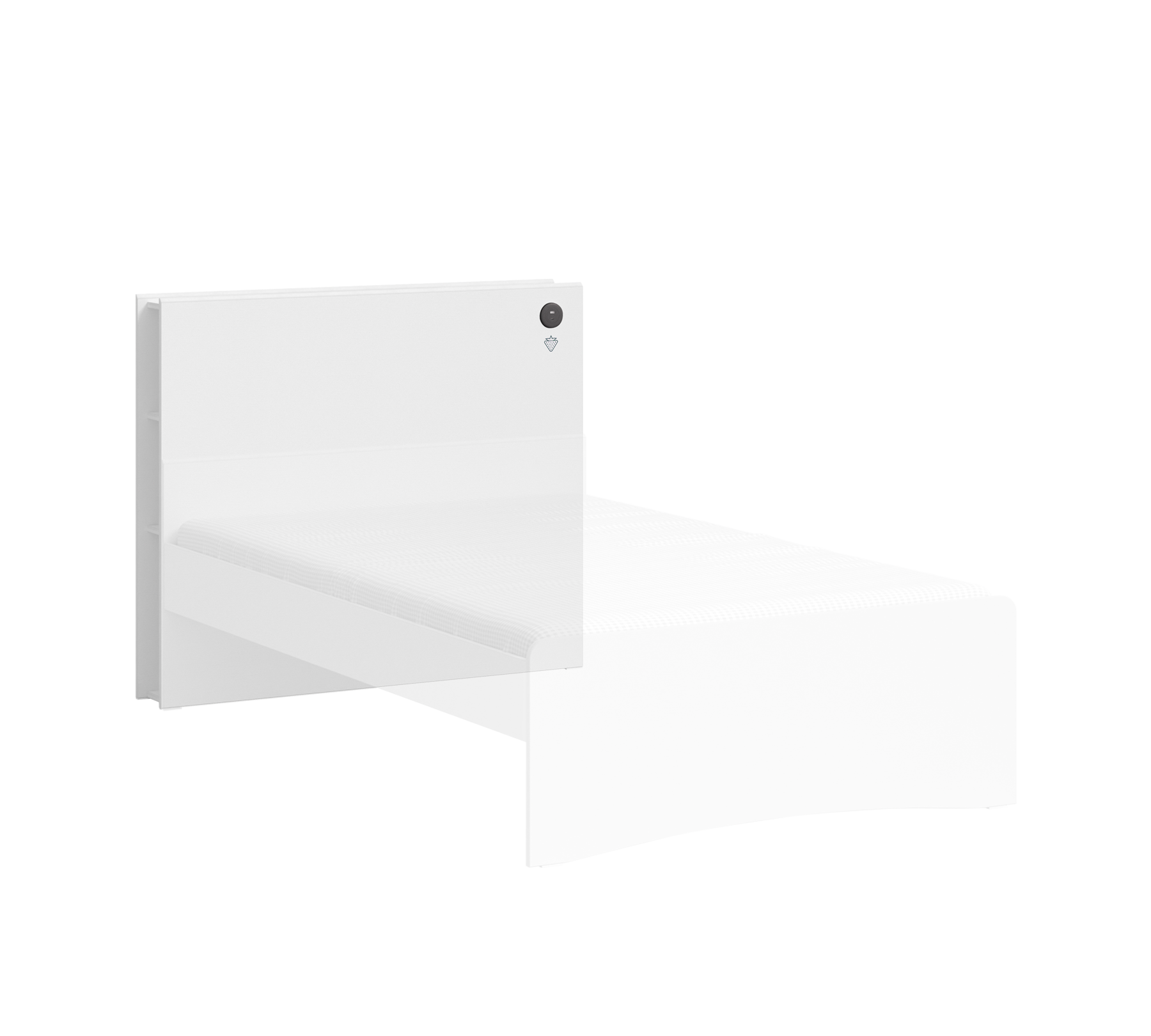 White Kokë shtrati raft (120 cm)