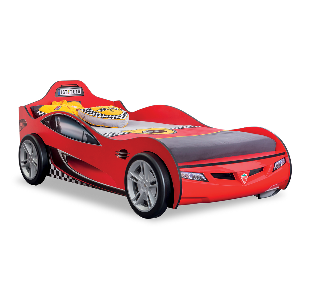 Racecup Shtrat në formë Veture I Kuq  (90x190 cm)