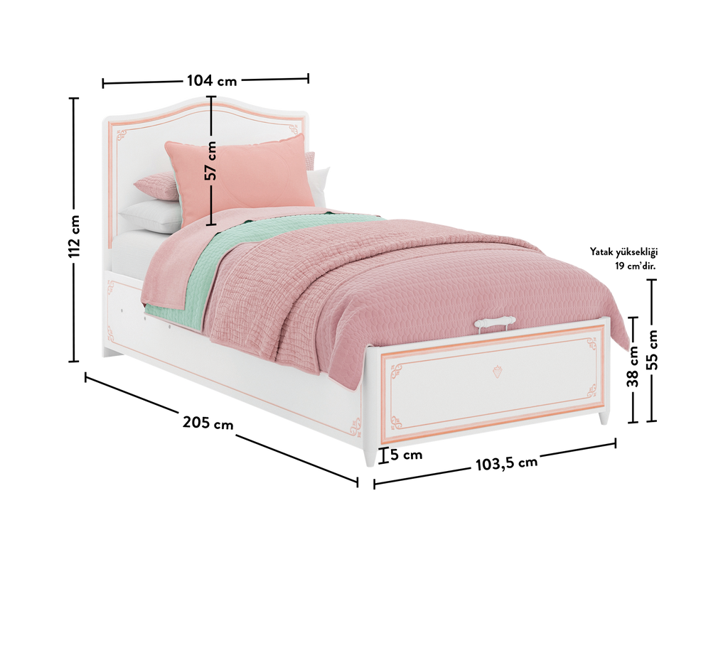 Selena Pink Shtrat me Depo (100x200 cm)