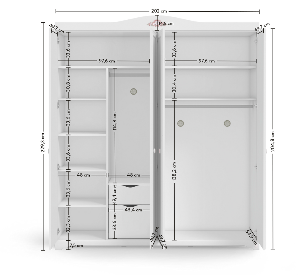 RUSTIC WHITE Dollap me 4 dyer