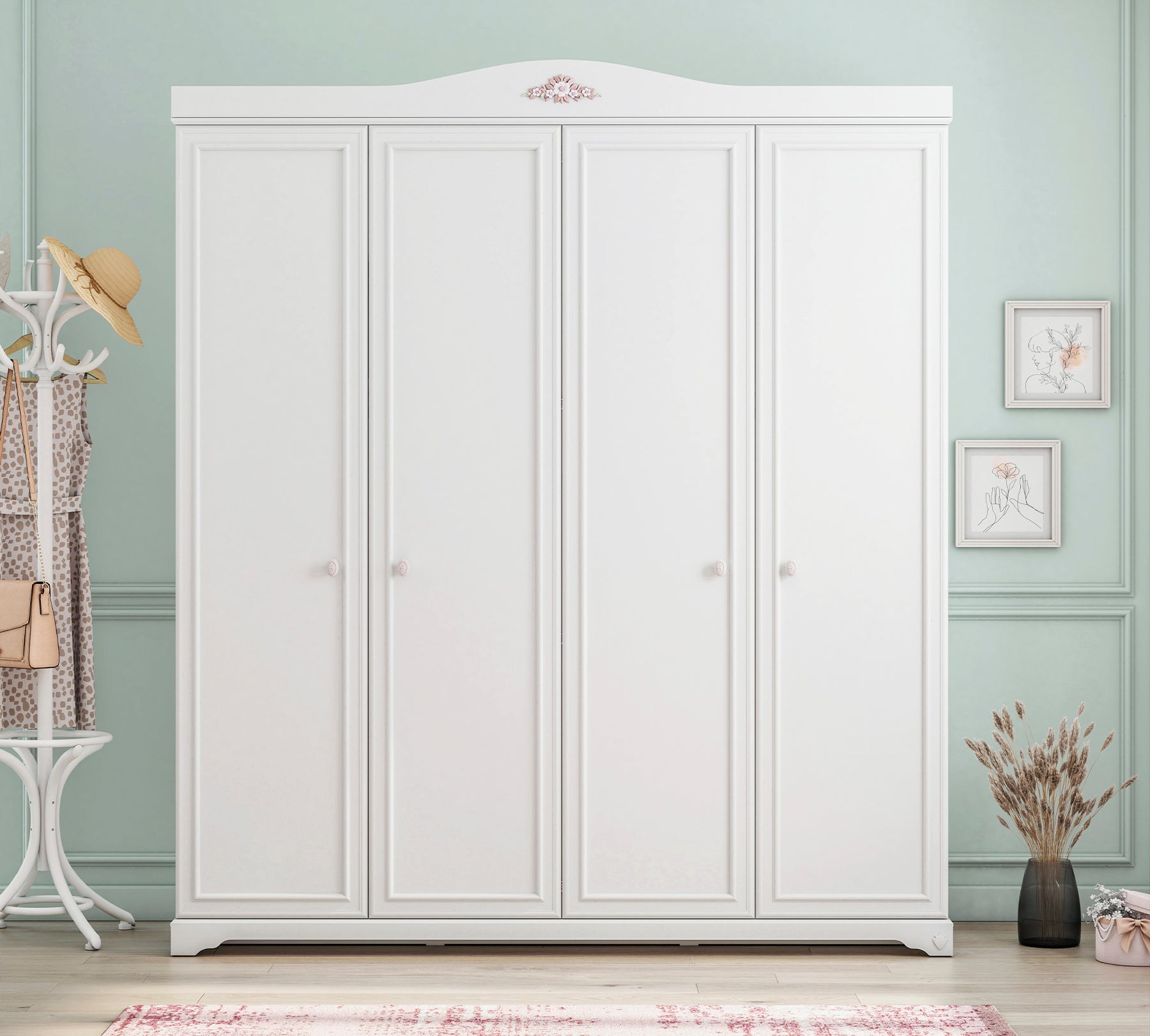 RUSTIC WHITE Dollap me 4 dyer