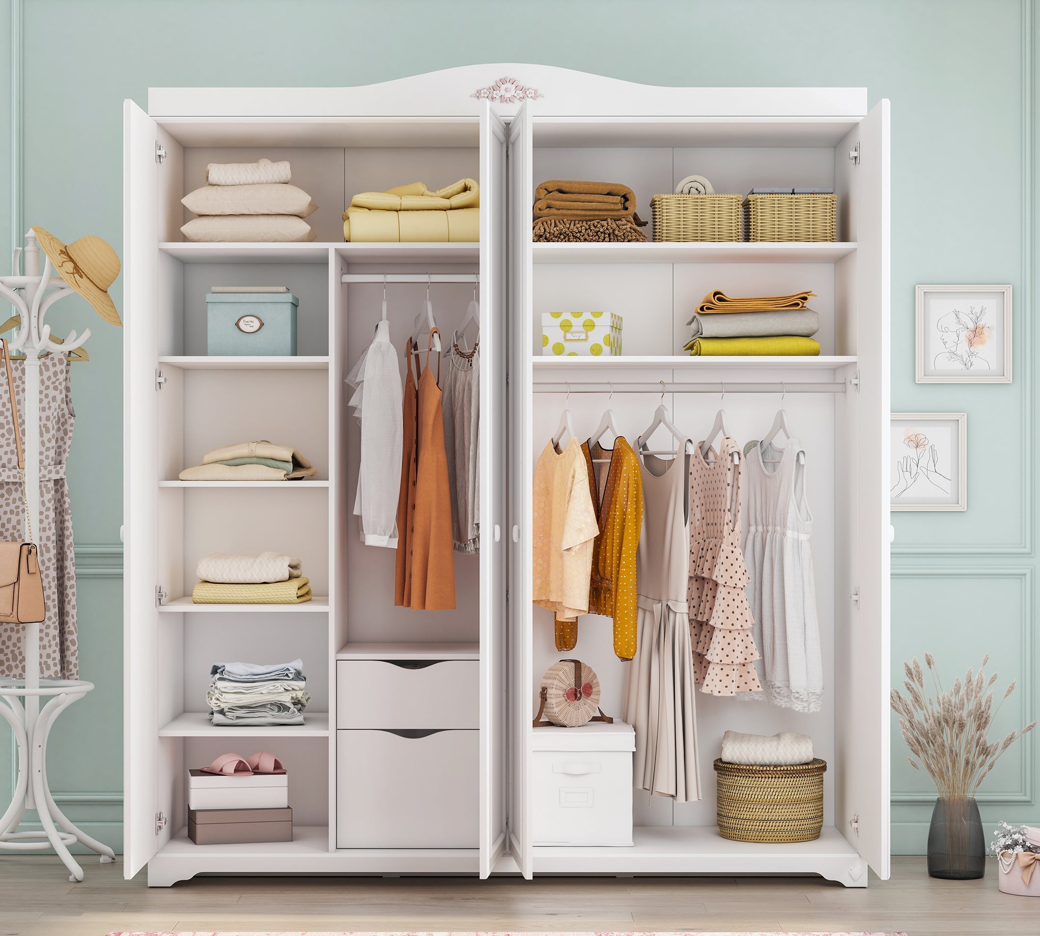 RUSTIC WHITE Dollap me 4 dyer