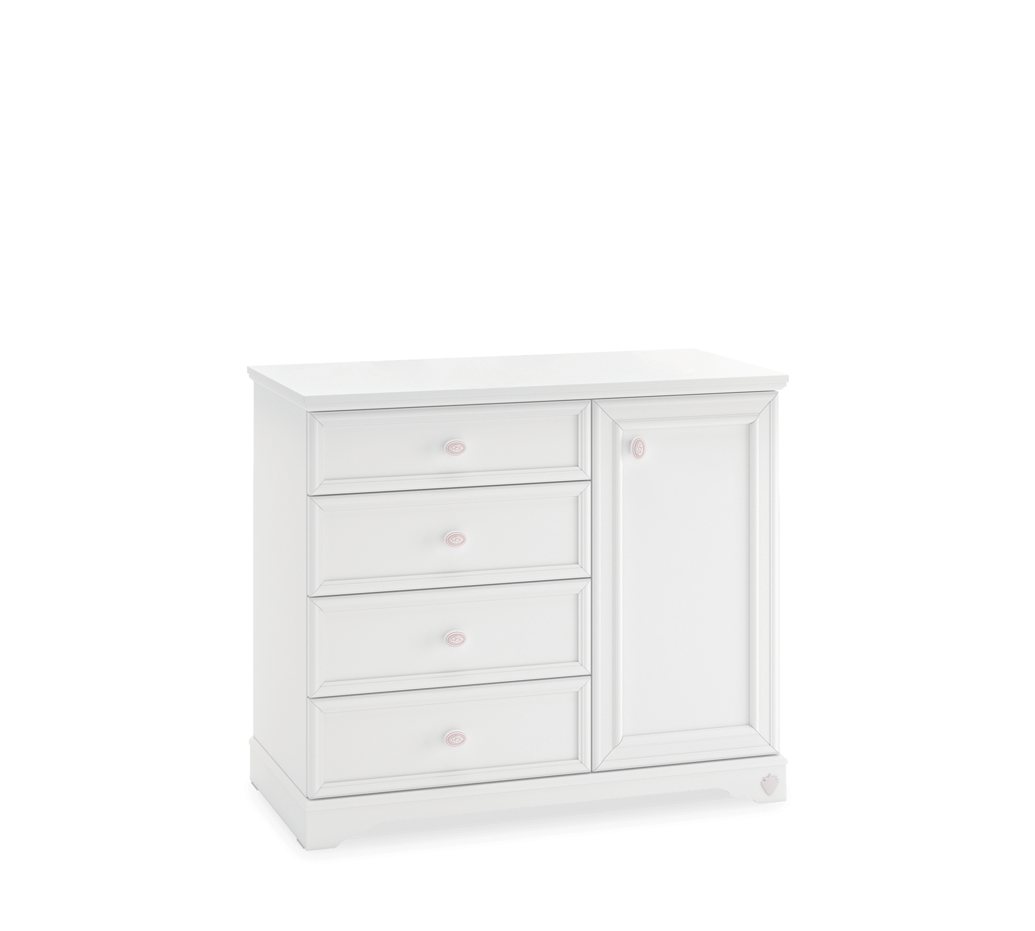 Rustic White Komodë me Fijoka