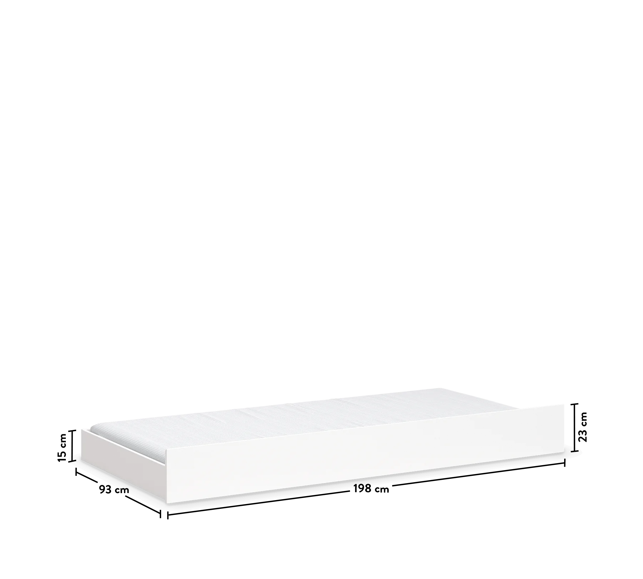 MONTES WHITE NEW Nënshtrat (90x190 cm)