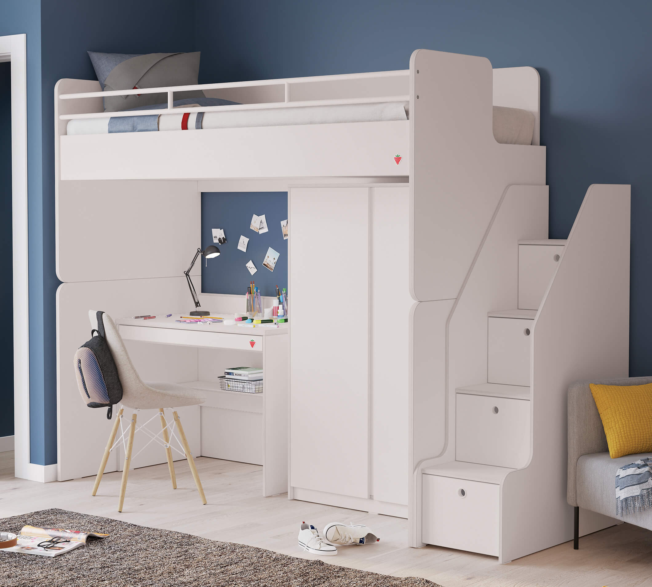 STUDIO WHITE Kuti (kornizë) e poshtme