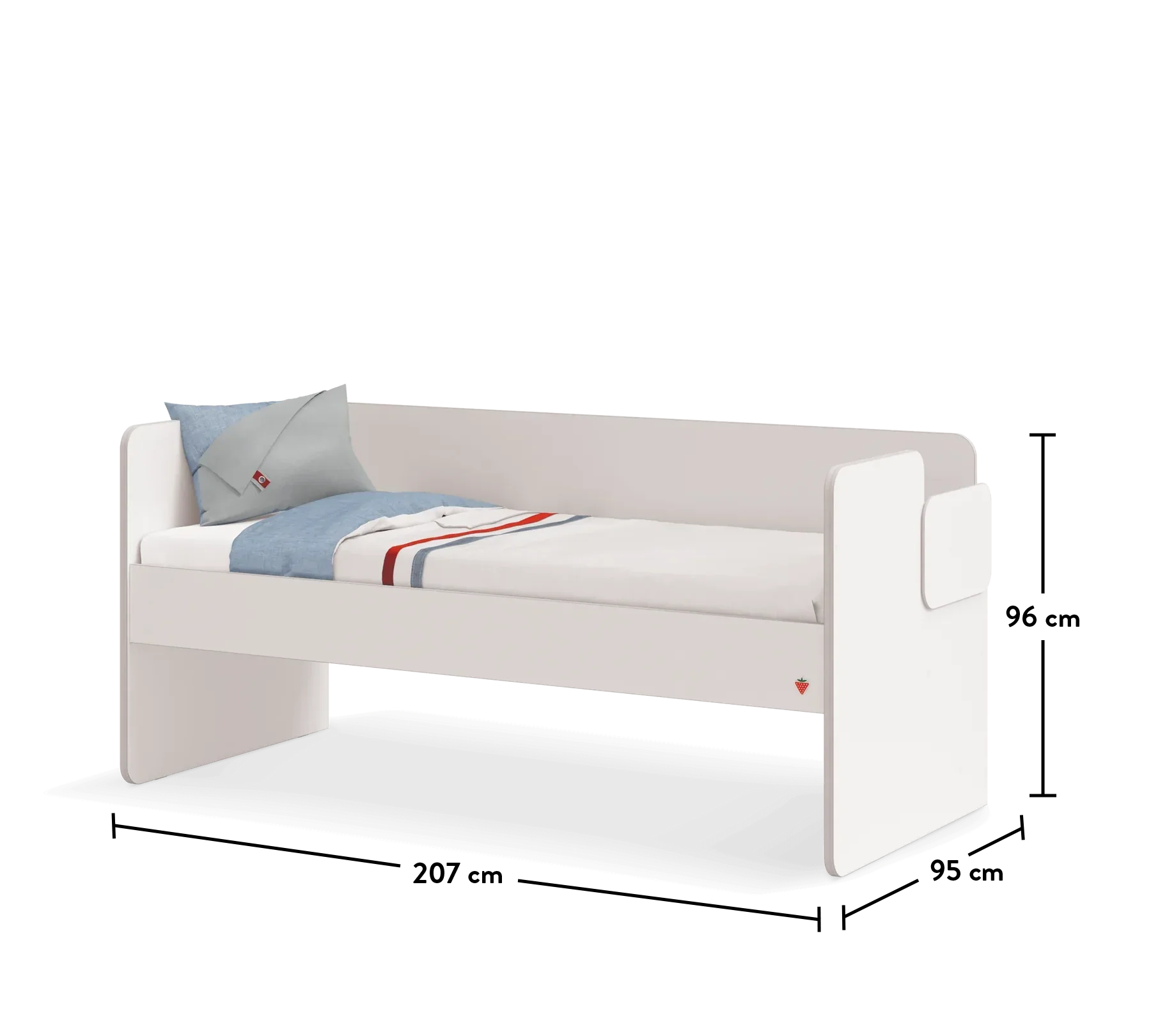 STUDIO WHITE Shtrat i Sipërm (90x200 cm)