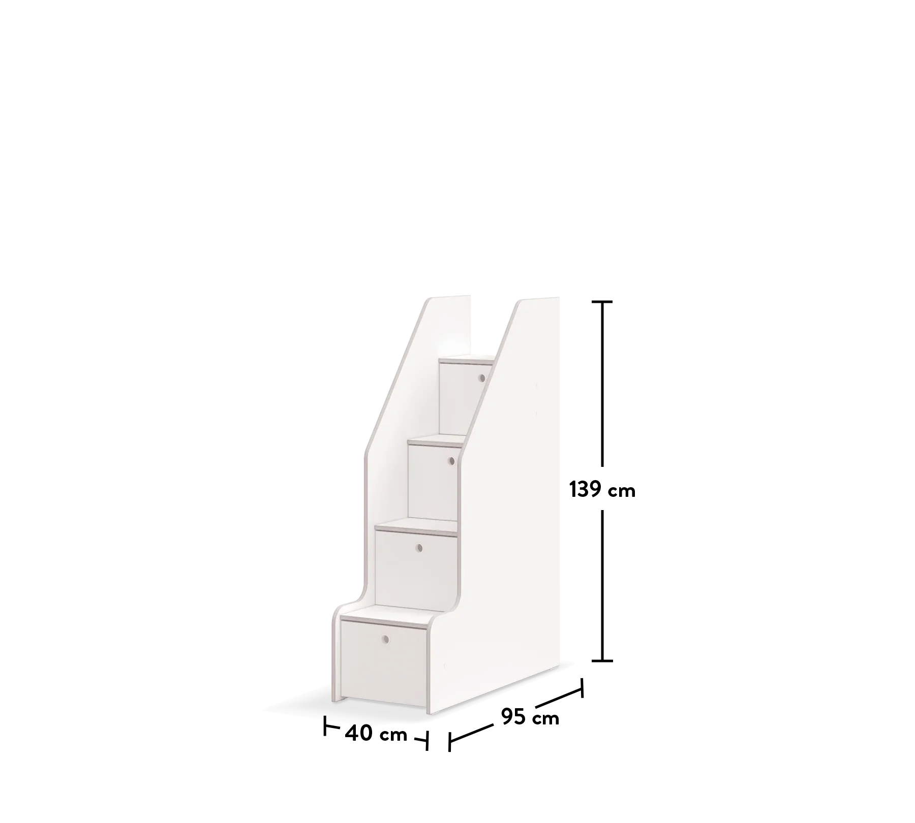 STUDIO WHITE Shkallë me Kapaka