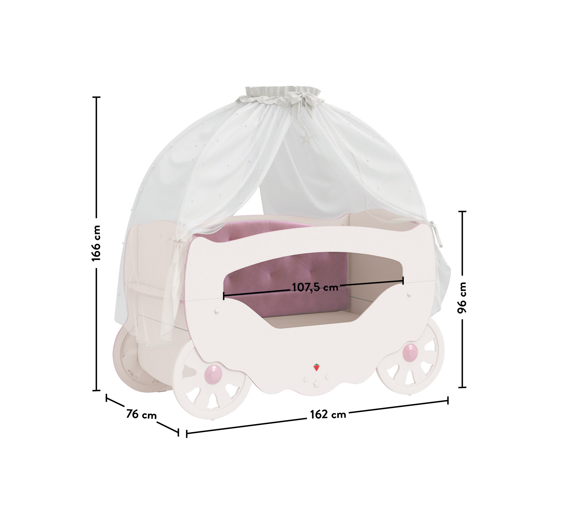 Prenses Shtrat për Bebe (70x130 cm)