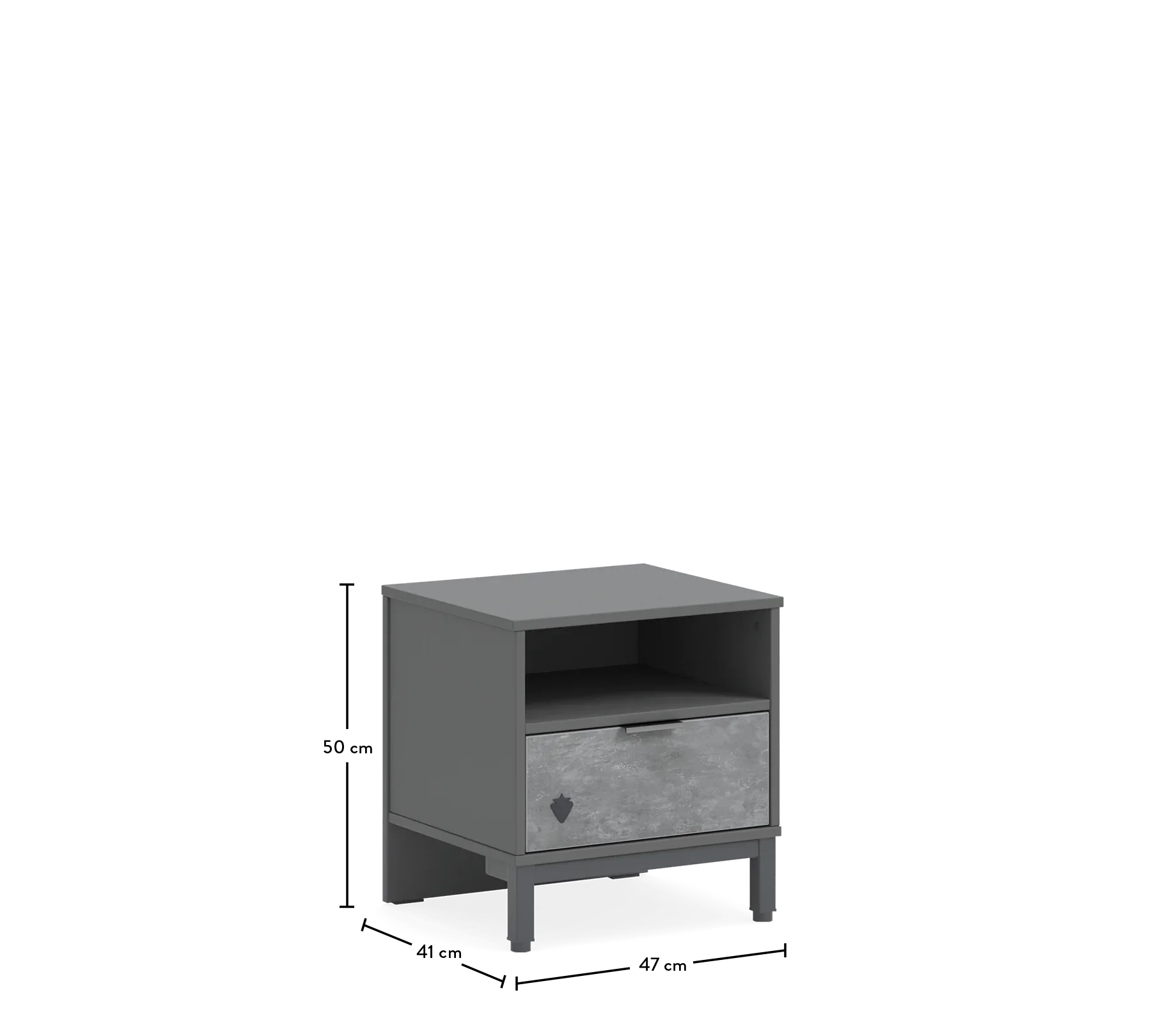 Space Gray Komodinë