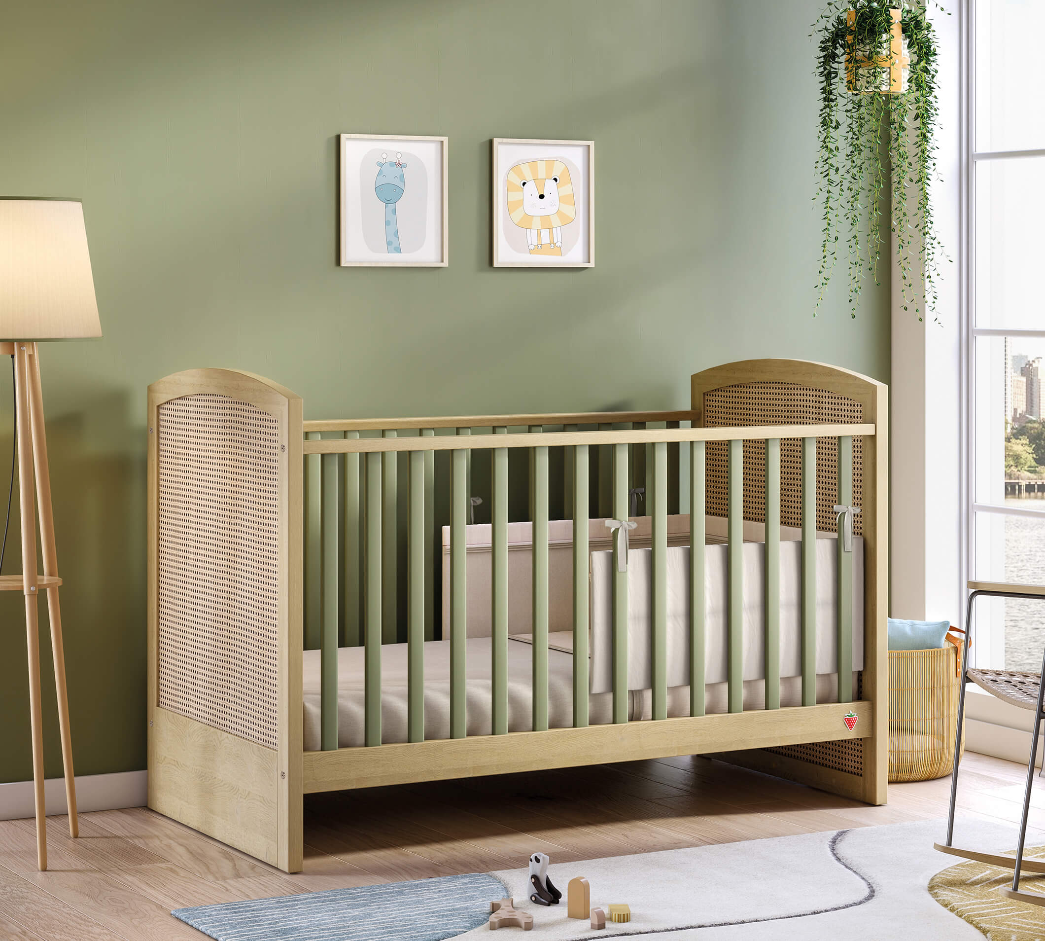 Loof Baby Shtrat I Bebes me hapje Përdor me nivel (70x140 cm)