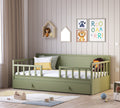 Daybed Loof Shtrat i Gjelbërt me fijoke(+Nënshtrata) (100x200 cm)