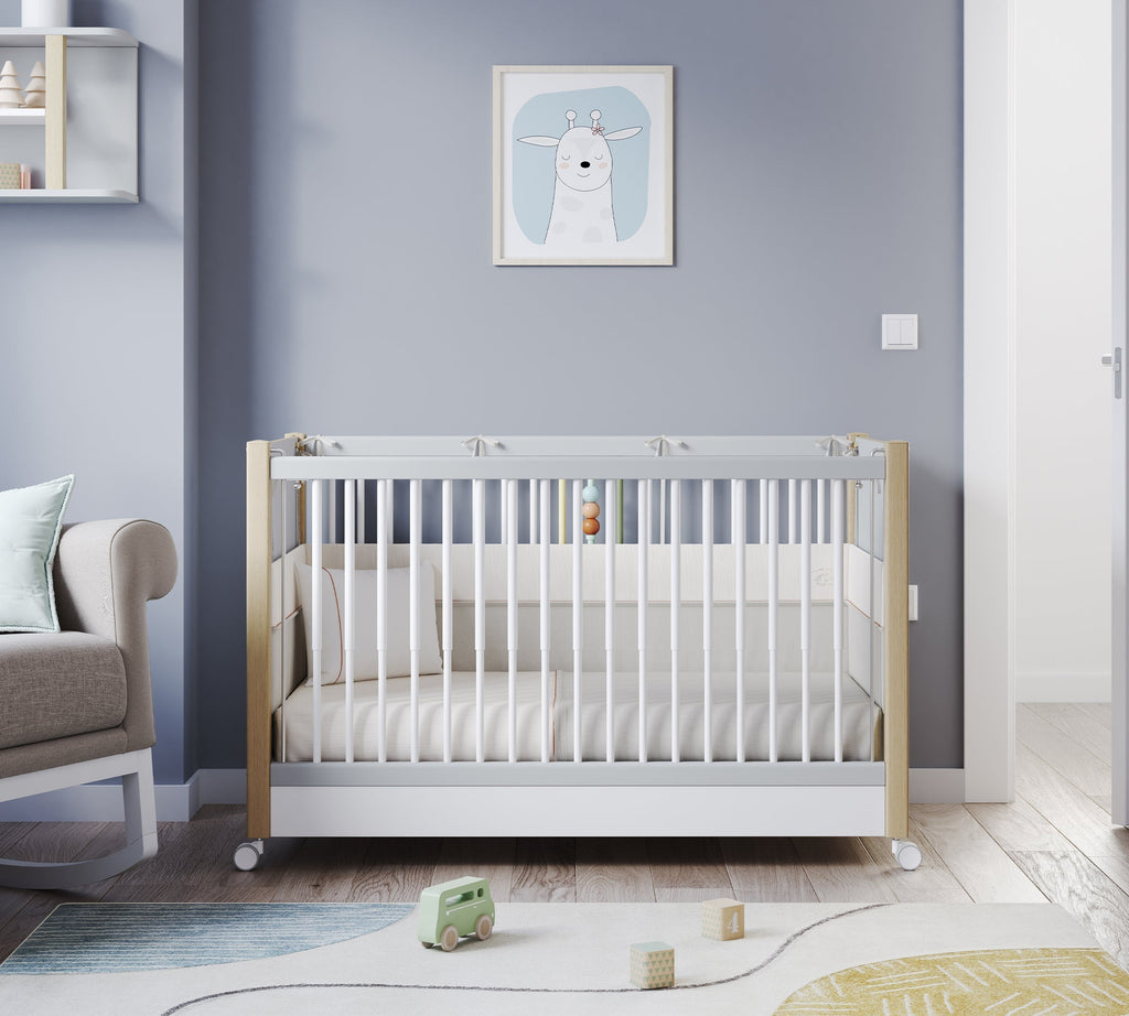 Baby Mino Tekerlekli Shtrati i bebit (Anne Yanı Olabilen) (60x120 cm)