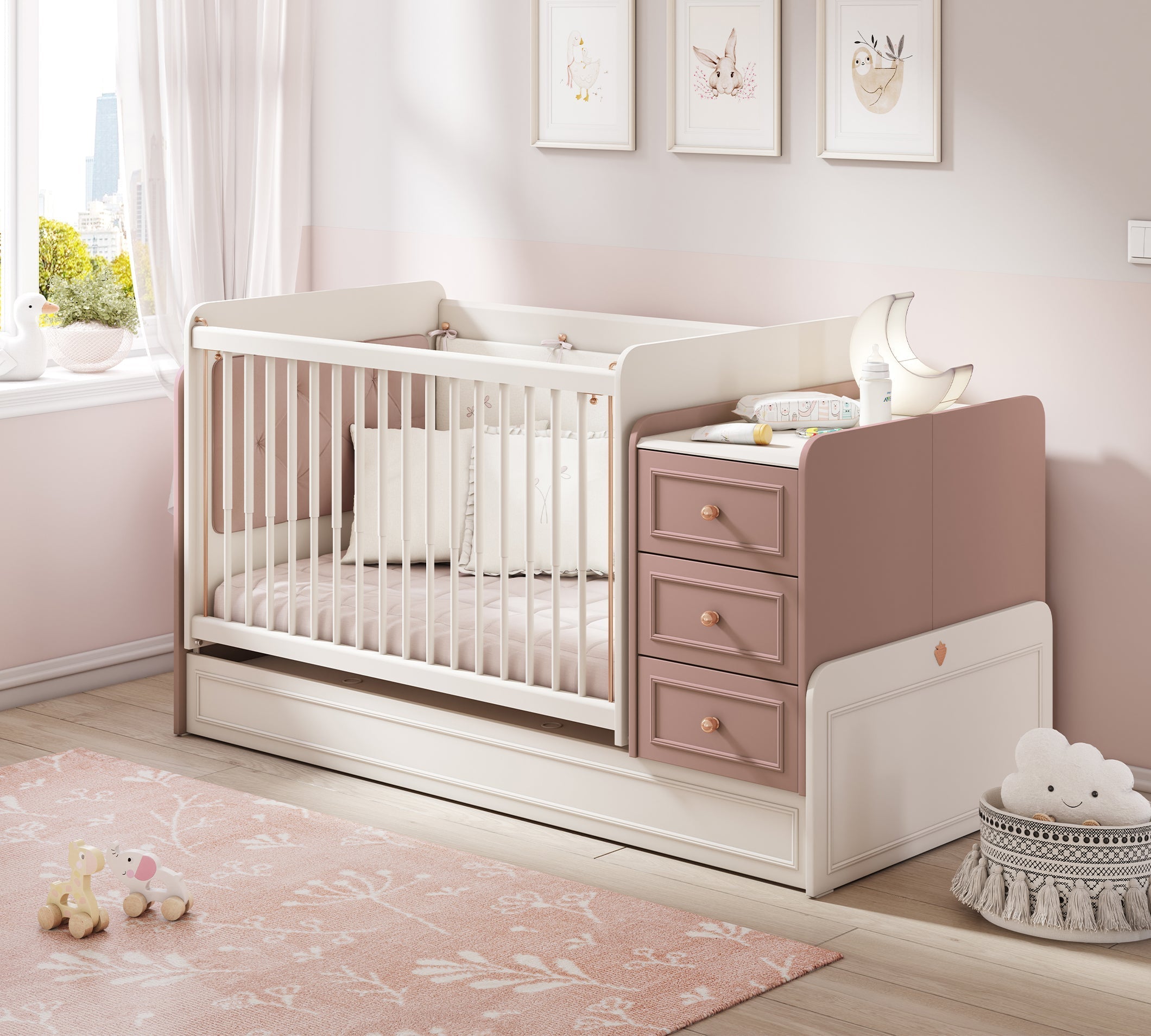 Baby Elegance Shtrat i bebave që luhatet dhe shëndrrohet