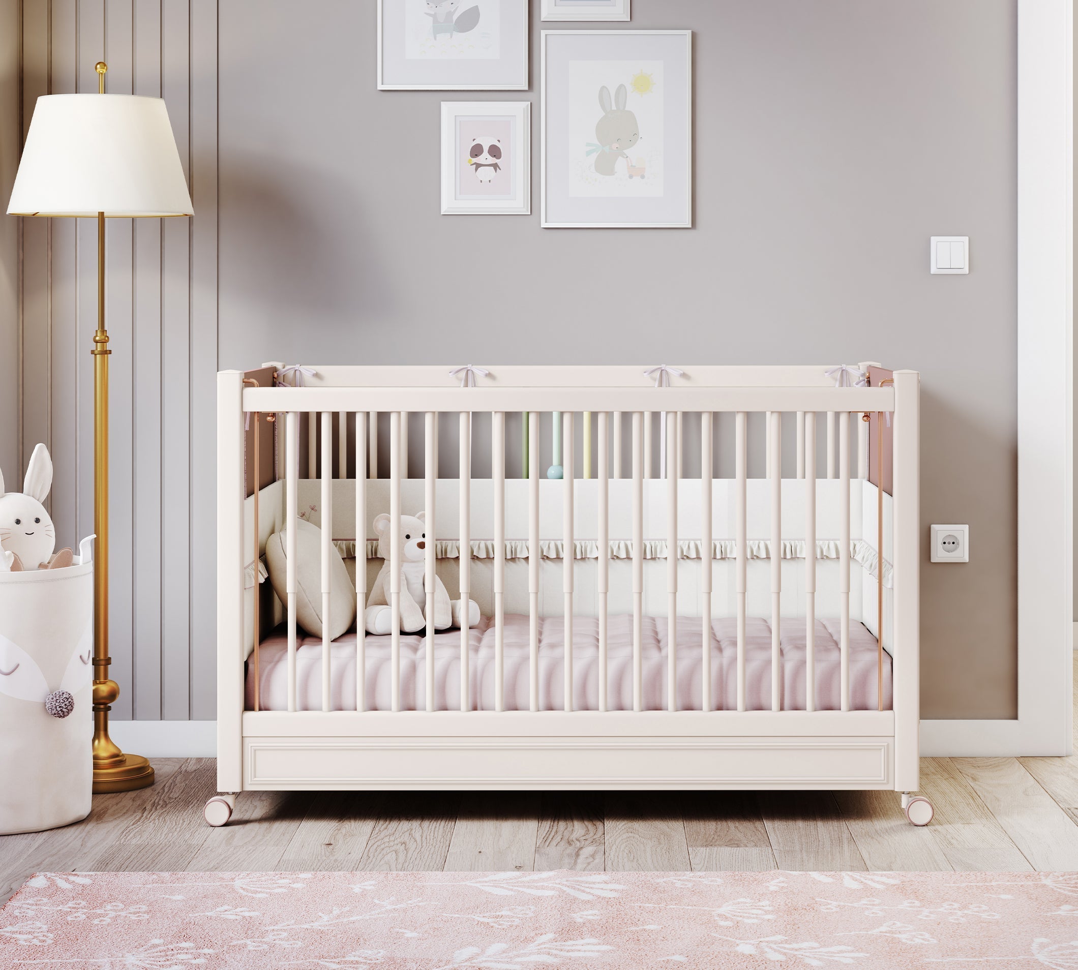 Baby Elegance Shtrati me rrota i bebit (pran shtratit te nenes) (60x120 cm)