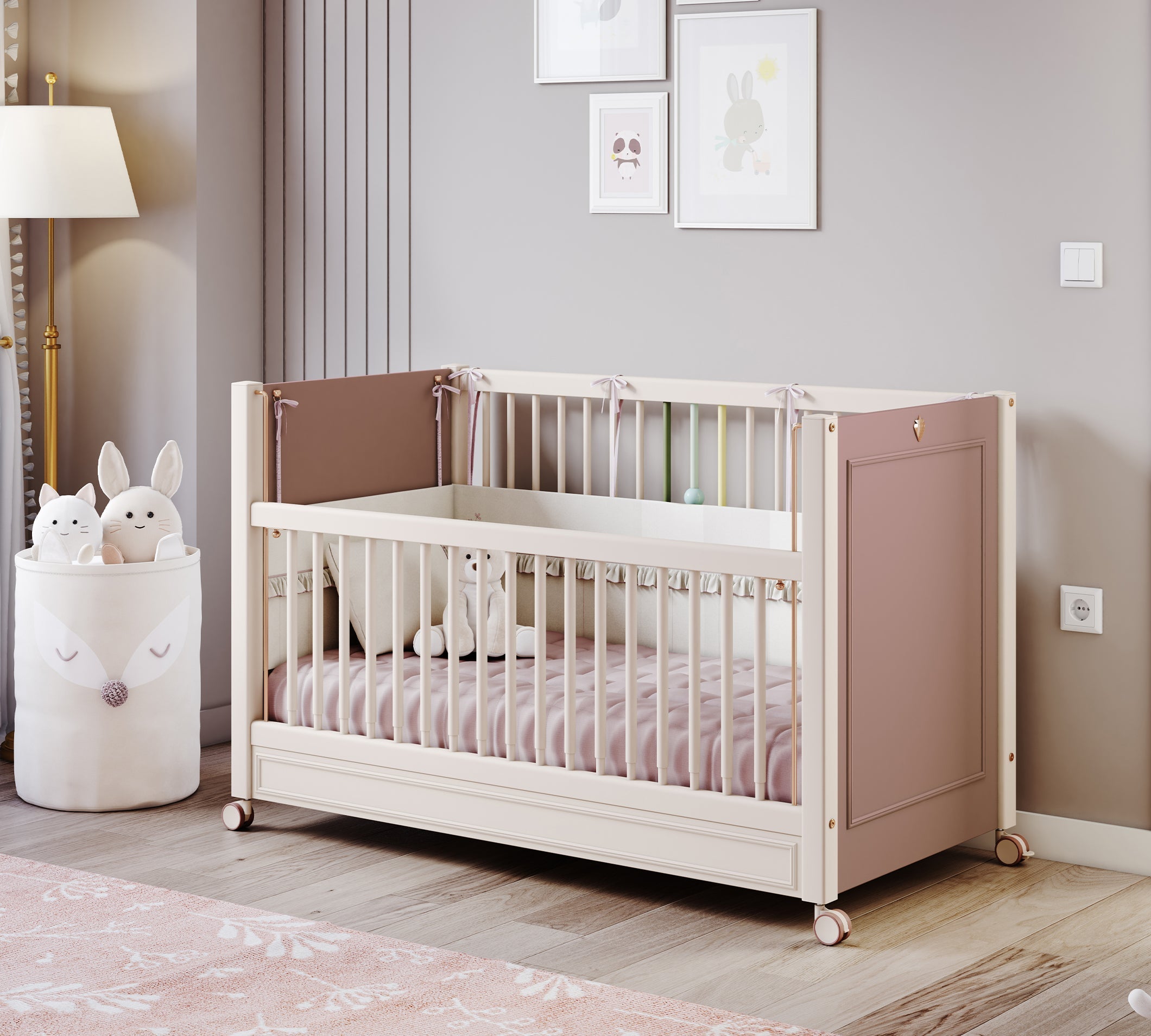 Baby Elegance Shtrati me rrota i bebit (pran shtratit te nenes) (60x120 cm)