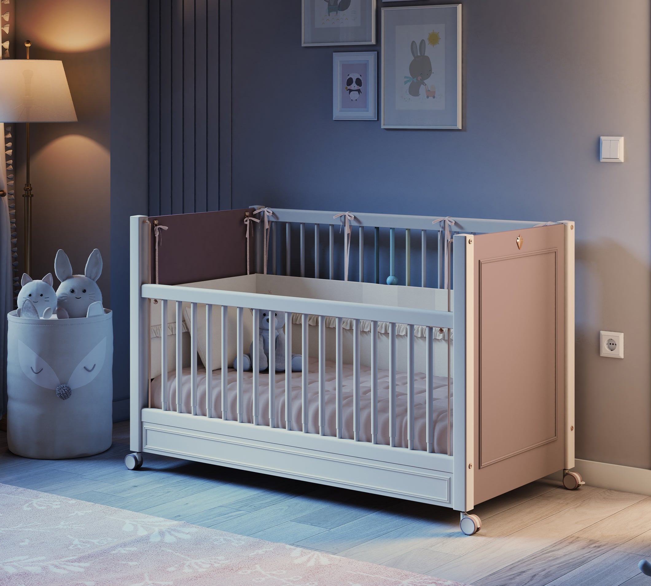 Baby Elegance Shtrati me rrota i bebit (pran shtratit te nenes) (60x120 cm)