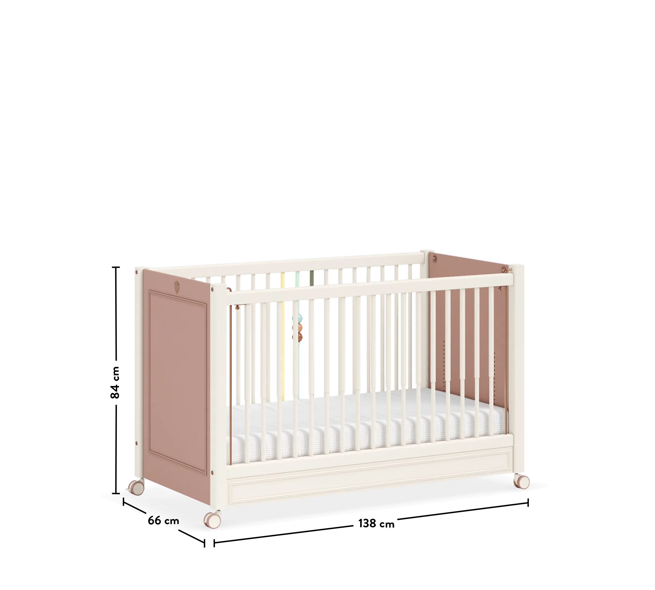 Baby Elegance Shtrati me rrota i bebit (pran shtratit te nenes) (60x120 cm)