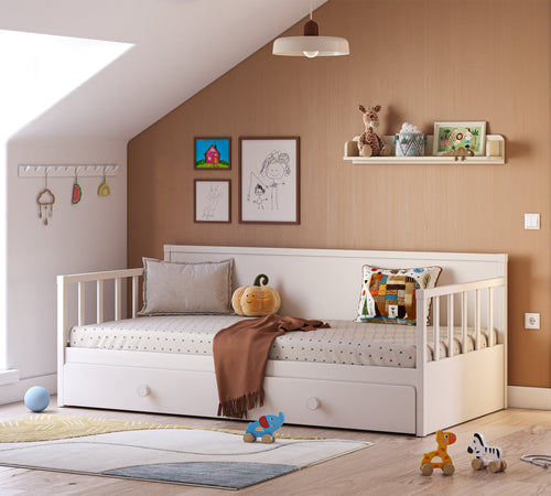 Daybed Shtrat Krem (me Nënshtrat) (100x200 cm)(90x190cm)