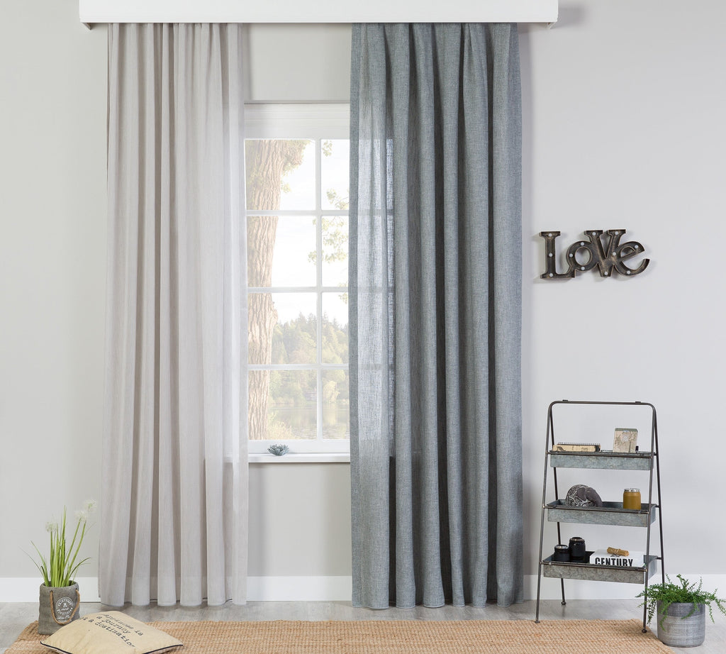 Dressy Perde Sfondi ngjyrë gri (hiri) (100x260 cm)