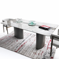 Tavolin ushqimi krem kafe Porcelan 110x220