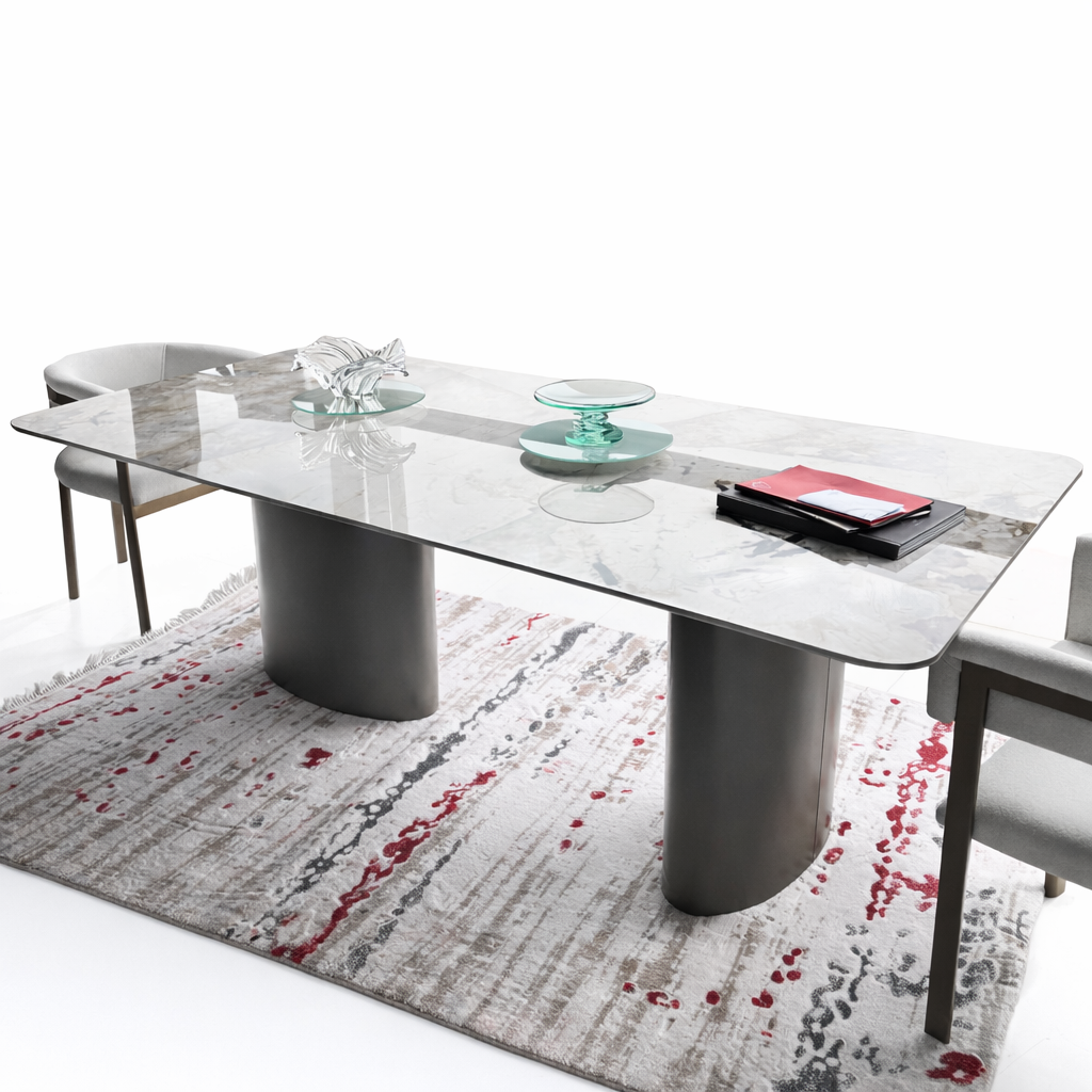Tavolin ushqimi krem kafe Porcelan 110x220